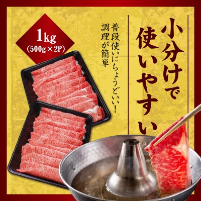 【氷温熟成×極味付け】【A5等級和牛】赤身スライス 1kg 小分け すき・しゃぶ用 mrz0047