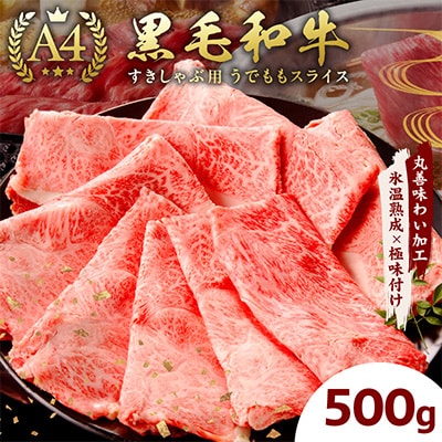 【A4ランク】黒毛和牛 すきしゃぶ用 500g 【氷温熟成×極味付け】 