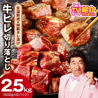 【訳あり】牛ヒレ 切り落とし 2.5kg 小分け 500g×5P 氷温熟成×特製ダレ mrz0152