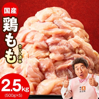 国産鶏もも肉 カット済み 2.5kg 氷温熟成×極味付け mrz0356
