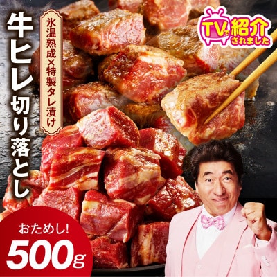 【お試し】牛ヒレ肉 切り落とし 500g 小分け 500g×1P 氷温熟成×特製ダレ mrz0309