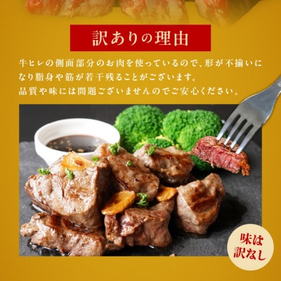 【お試し】牛ヒレ肉 切り落とし 500g 小分け 500g×1P 氷温熟成×特製ダレ mrz0309