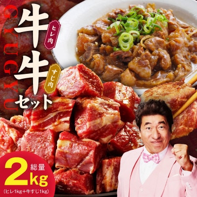 【氷温熟成×特製ダレ】牛ヒレ 1kg+牛すじ肉 1kg 総量2kg 訳あり mrz0380