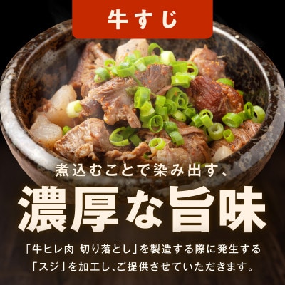 【氷温熟成×極味付け】煮込み用 牛ヒレ肉 切り落とし 1kg+牛すじ肉 500g mrz0418