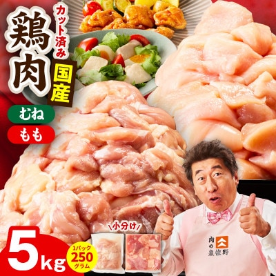 【カット済み】国産 鶏肉セット 5kg(もも & むね) 氷温熟成×極味付け 小分け mrz0503