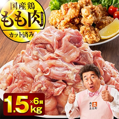 【毎月定期便】国産 鶏もも肉 1.5kg【氷温熟成×極味付け 小分け　訳あり】全6回 mrzZ038