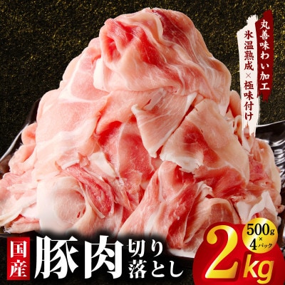 【毎月定期便】国産 豚肉 切り落とし 2kg【氷温熟成×極味付け ぶたにく 】 mrzZ064全2回