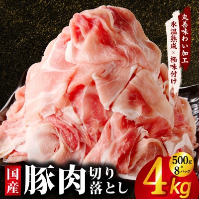 【毎月定期便】国産 豚肉 切り落とし 4kg【氷温熟成×極味付け ぶたにく 】 mrzZ067全2回