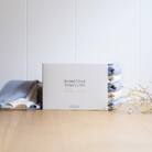 さらっとガーゼとふんわりパイルのモノトーンタオル　スモークブルー3枚　キナリ2枚　010B1157