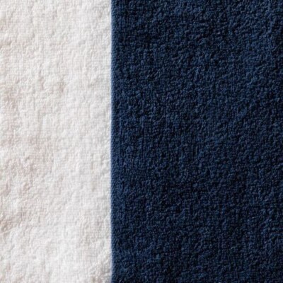 モノトーンタオル(ネイビーブルー3枚 ホワイト2枚) 2個セット 099H282
