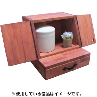 手作り木製 ペット用仏壇・ペット用メモリアルお花付き 099H2117