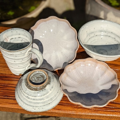 陶器市福袋・日常茶飯皿食器&植木鉢付(5～8点)099H676
