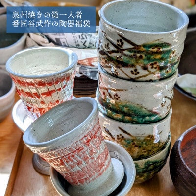 陶器市福袋・日常茶飯皿食器&花入れ(5～8点)099H1275