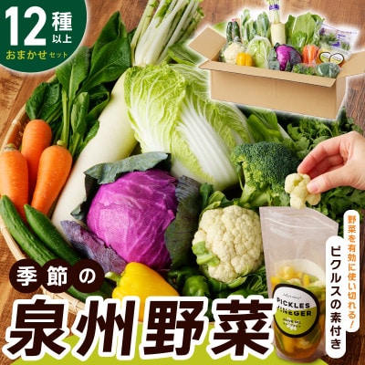 季節の泉州野菜 12種 おまかせセット ピクルスの素 2袋付き 010B1549