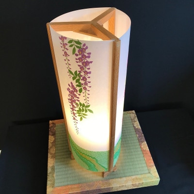 正絹着物生地で作ったおしゃれな行灯 花三様 あんどん あかり 夢あかり 099H821