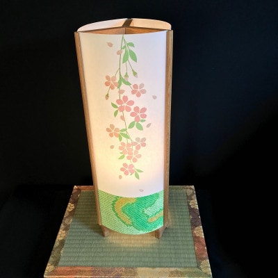 正絹着物生地で作ったおしゃれな行灯 花三様 あんどん あかり 夢あかり 099H821