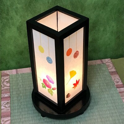 正絹着物生地で作ったおしゃれな行灯 おしゃれな四季 あんどん あかり 夢あかり 030D096