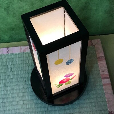正絹着物生地で作ったおしゃれな行灯 おしゃれな四季 あんどん あかり 夢あかり 030D096