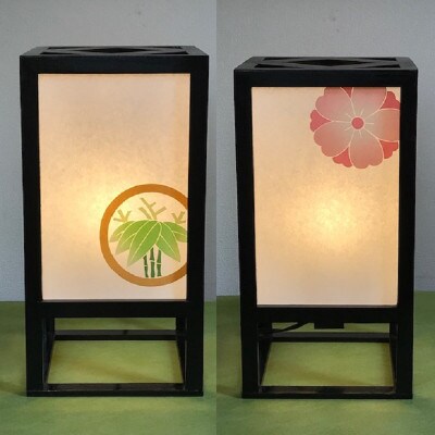 正絹着物生地で作ったおしゃれな行灯 のぞき紋 あんどん あかり 夢あかり 030D098