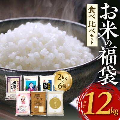 【食べ比べ～ゴールドコース～】合計12kg(2kg×6種類) タワラ印 米 福袋 099H1778