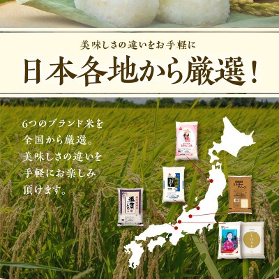 【食べ比べ～ゴールドコース～】合計12kg(2kg×6種類) タワラ印 米 福袋 099H1778