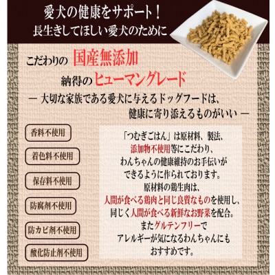 国産無添加ドッグフード「つむぎごはん」　1kg　015B232