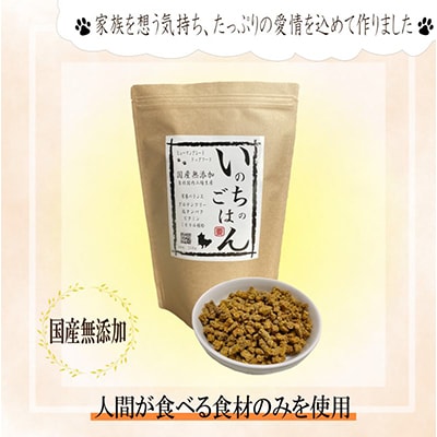 【毎月定期便】国産 無添加 ドッグフード「いのちのごはん」500g×全3回 099Z168