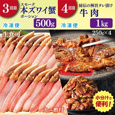 【毎月定期便】北国からの贈り物 ライト 定期便 全4回 G886