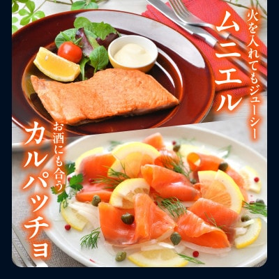 国産アトランティックサーモン 500g ポーション 小分け 真空パック nbj0010