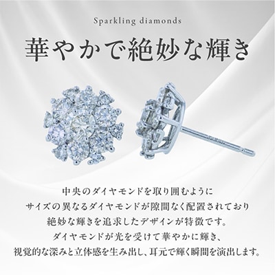 ARC-EN-CIEL PTダイヤピアス 計1.4ct【鑑別書付き】