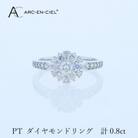 ARC-EN-CIEL PTダイヤリング 計0.8ct【鑑別書付き】サイズ『13号』 J062
