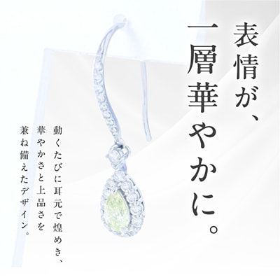 ARC-EN-CIEL PTダイヤピアス(計0.77ct)【鑑別書付き】
