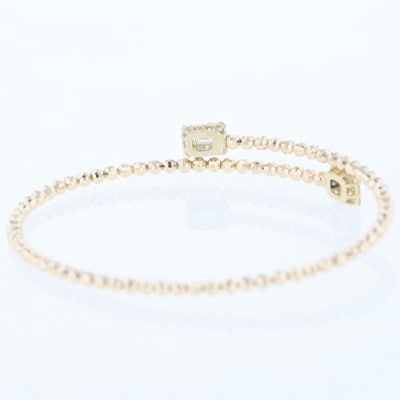 アルカンシェルYGダイヤ形状記憶バングル(計 0.52ct)【鑑別書付き】サイズM J095