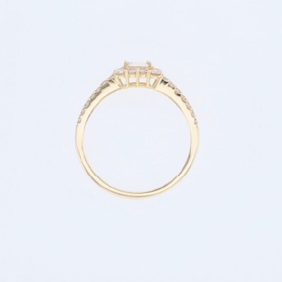 アルカンシェル 18金YGダイヤリング(計0.50ct)【鑑別書付き】サイズ8号 J096