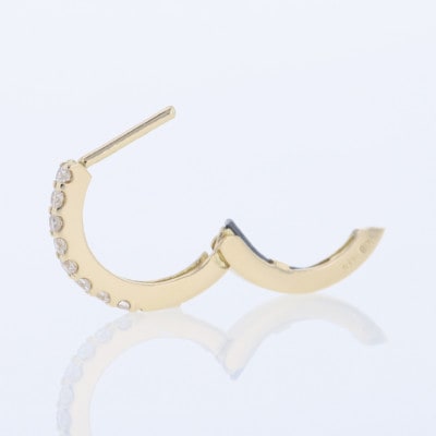 アルカンシェル K18YGダイヤピアス(計0.20ct)【鑑別書付き】 J098