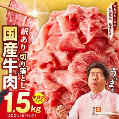 国産 牛肉 切り落とし 1.5kg(300g×5)【氷温熟成×極味付け】mrz0119