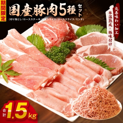 国産豚肉 5種食べ比べ 合計1.5kg【氷温熟成×極味付け】mrz0034