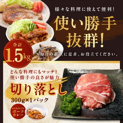 国産豚肉 5種食べ比べ 合計1.5kg【氷温熟成×極味付け】mrz0034
