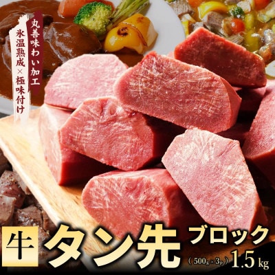 牛タン先ブロック 1.5kg【氷温熟成×極味付け】mrz0042