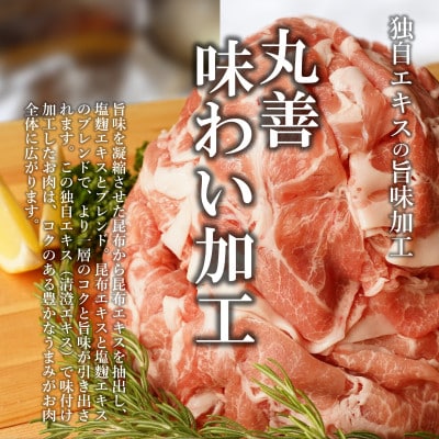 【氷温熟成×極味付け】国産 豚肉 肩ロース 切り落とし 900g(300g×3) mrz0014