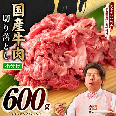 国産牛 切り落とし 600g 小分け 300g×2P 氷温熟成×極味付け 訳あり