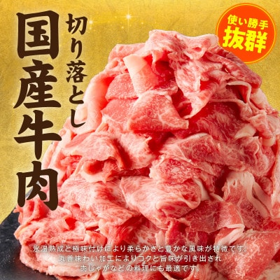 【毎月定期便】国産牛 切り落とし 1.2kg【氷温熟成×極味付け 小分け】 mrzZ076全2回