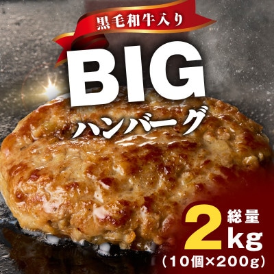BIGハンバーグ 200g×10個 黒毛和牛入り CFX0081