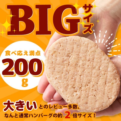 BIGハンバーグ 200g×10個 黒毛和牛入り CFX0081