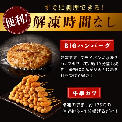 【さとふる限定】わくわく肉福袋(BIGハンバーグ&牛串カツ)CFX0084