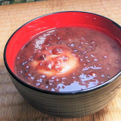 老舗和菓子屋さんの杵つき生丸餅(白)12個&つぶあん200g×3セット　099H1714