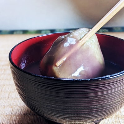 老舗和菓子屋さんの杵つき生丸餅(よもぎ)12個&こしあん200g×3セット　099H1709