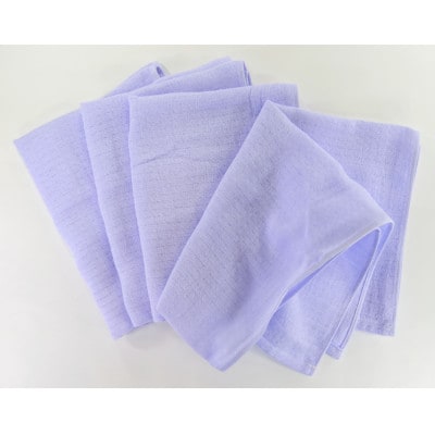 やわらかガーゼ フェイスタオル 4枚 パープル 泉州産タオル  099H4313