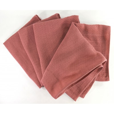 やわらかガーゼ フェイスタオル 4枚 レンガ 泉州産タオル 099H4314