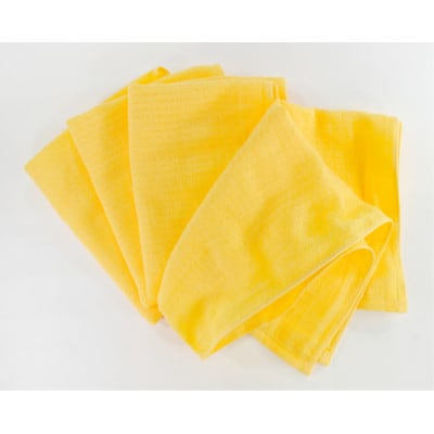 やわらかガーゼ フェイスタオル 4枚 ゴールド 泉州産タオル  099H4310